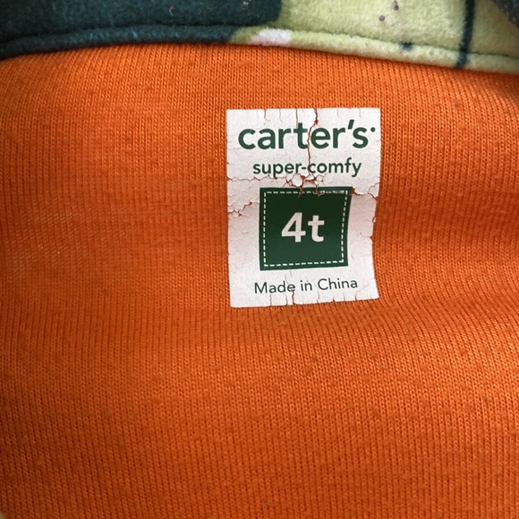 Carter’s Pajama (just the) Top, green w/ frogs, 4T. - Picture 2 of 5